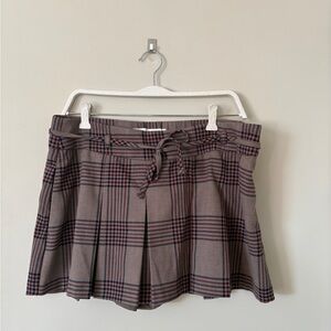 Hollister Checkered Skirt with Tie Waist